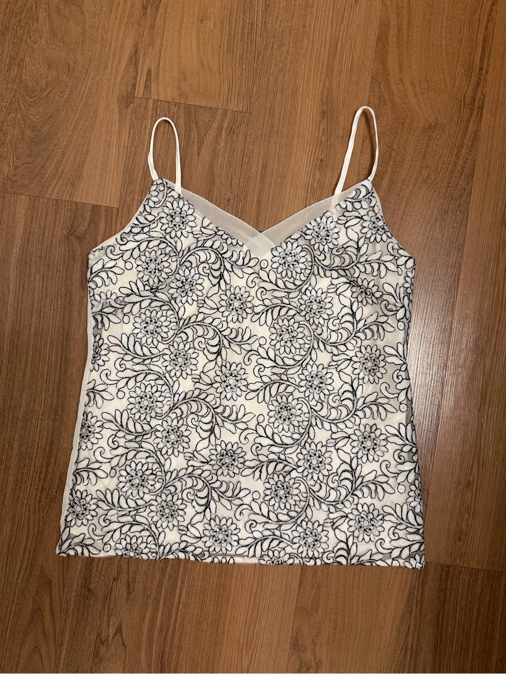 Sequin Floral Cami White House Black Market